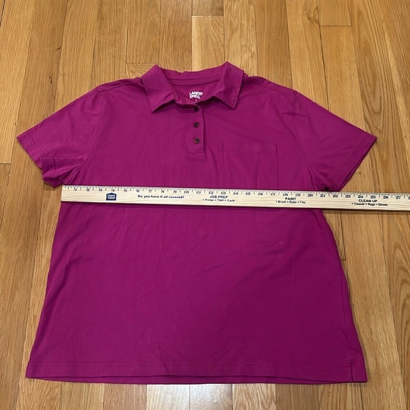 Lands end women’s cotton  polo short sleeve shirt size large. - Picture 4 of 6